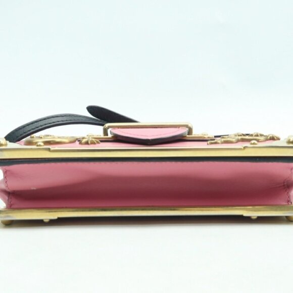 Prada Cahier Pink & Black Leather Shoulder Bag - Picture 5 of 12